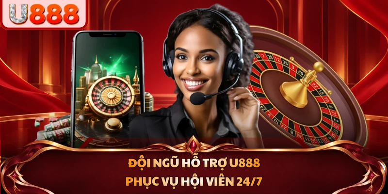 Đội ngũ hỗ trợ U888 phục vụ hội viên 24/7